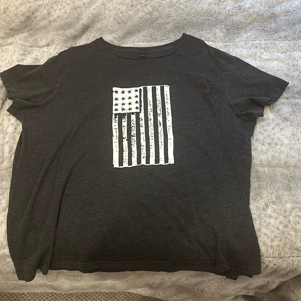 Dark Gray American Flag T-Shirt